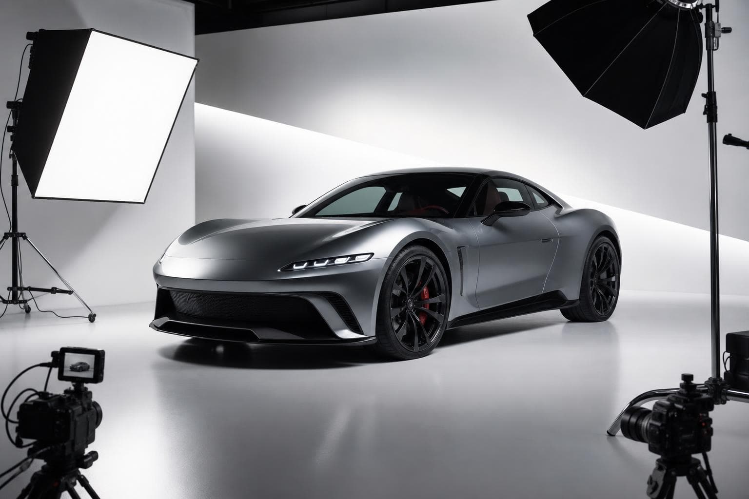Exotic car rental on a photoshoot set